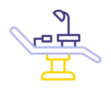 Dişçi Sandalyesi vektör illüstrasyonu, simge ögesi arkaplanı                