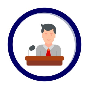 Konferans simgesi, vektör çizimi 