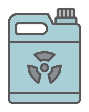 zehirli atık kutusu simgesi moda tasarım tarzında