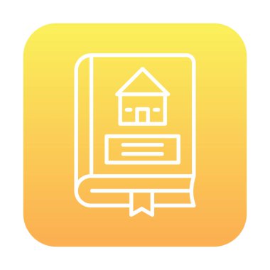 Mimarlık Kitabı düz simgesi, vektör illüstrasyonu 