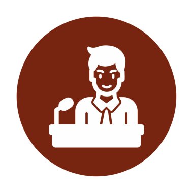 Konferans simgesi, vektör çizimi 