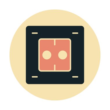 Modern Elektrik Soket simgesinin vektör illüstrasyonu       