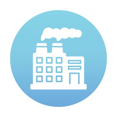 Factory icon, vector illustration simple design