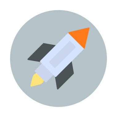 roket simgesi, vektör illüstrasyonu  