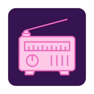 radyo simgesi web basit illüstrasyon