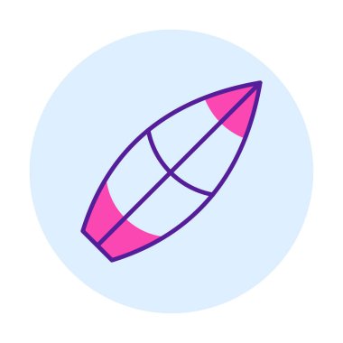 sörf tahtası vektör illüstrasyonu modern simge