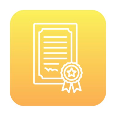  Sertifika ikonu vektör illüstrasyon tasarımı