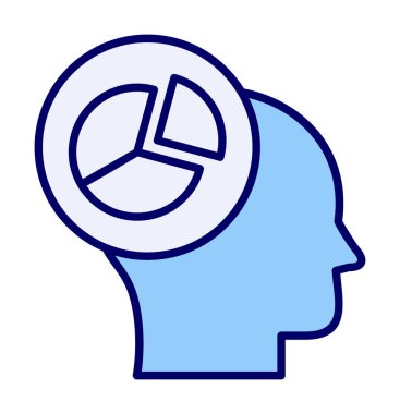 Basit Pasta Grafiği simgesi, vektör illüstrasyonu