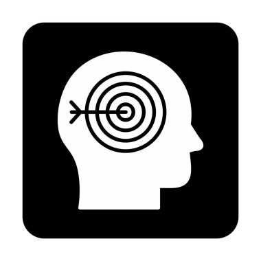 baş hedef simgesi, vektör illüstrasyonu 