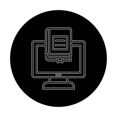 çevrimiçi kütüphane rengi vektör illüstrasyonu                        