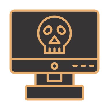 Bilgisayar korsanlığı simgesi, basit bir stil. vektör