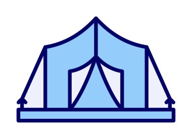 çadır simgesi, vektör çizimi  