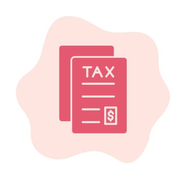 Basit vergi dosyası simgesi, vektör illüstrasyonu