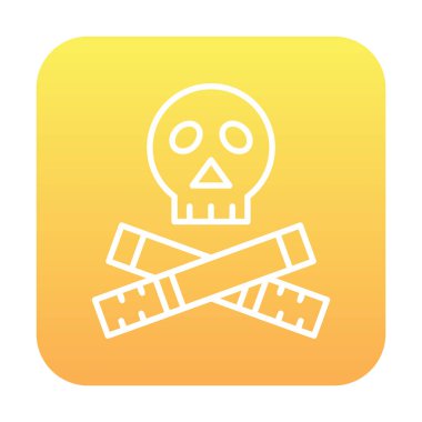 kafatası simgesi dumanı vektör illüstrasyonunu öldürür