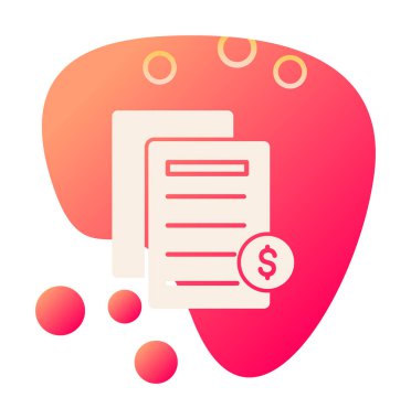 Bill düz simgesi, vektör illüstrasyonu