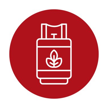 Elektrik üretimi biyogaz ikonu vektör illüstrasyon tasarımı