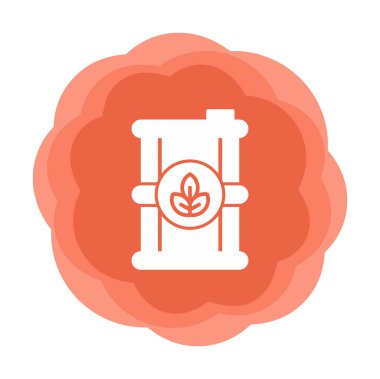 Bitki simgesi, biyoyakıt içeren taşıyıcının vektör çizimi 