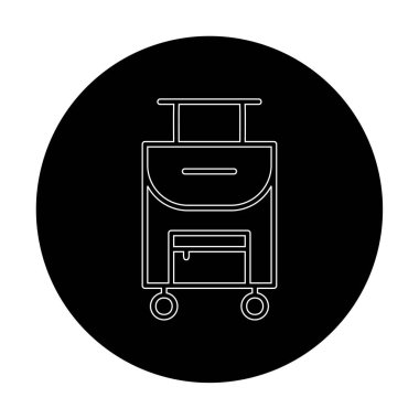 Bavul seyahat çantası ikonu. Bagaj kavramı                                   