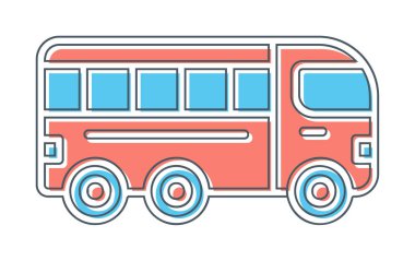 bus simgesi, vektör illüstrasyonu