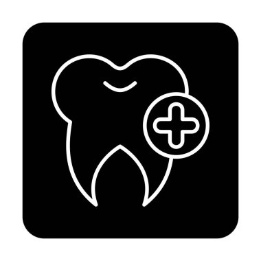 diş tıbbi ikonu vektör illüstrasyonu                   