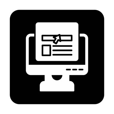 çevrimiçi haber simgesi vektör illüstrasyonu               