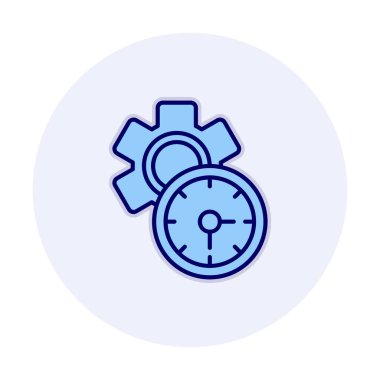 Çalışma Zamanı web simgesi vektör illüstrasyonu