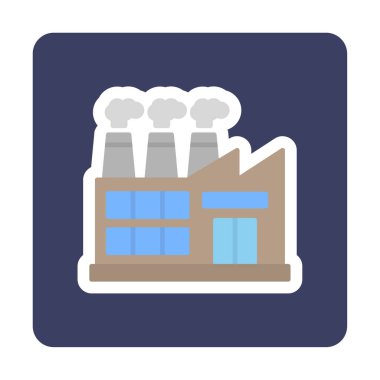 Factory icon, vector illustration simple design