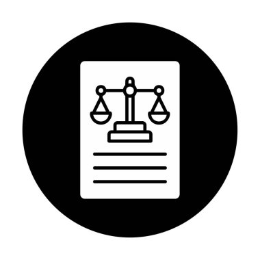 düz kanun simgesi vektör illüstrasyonu