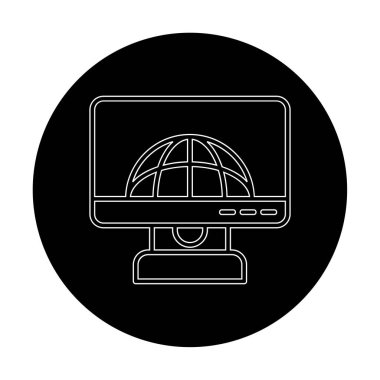 Global News web simgesi vektör illüstrasyonu                