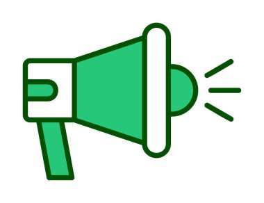 megafon simgesi vektörü web ve mobil tasarımınız için beyaz arkaplanda izole edilmiş, megafon logosu konsepti 