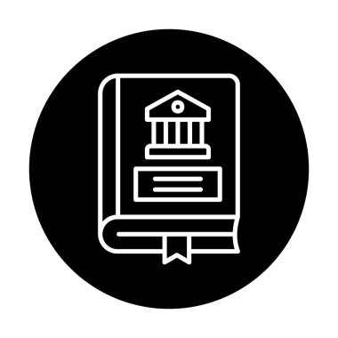 Tarih kitabı simgesinin vektör illüstrasyonu