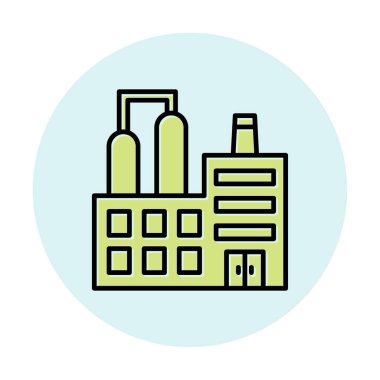Factory icon, vector illustration simple design
