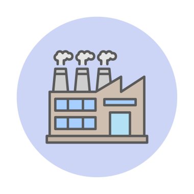 Factory icon, vector illustration simple design