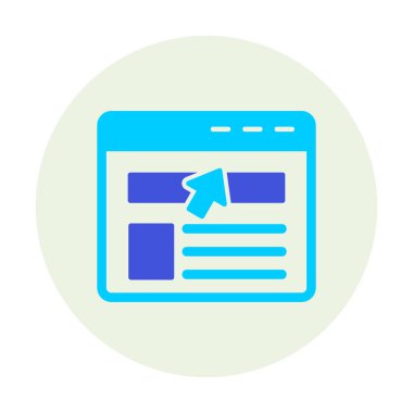 Web sayfası simgesi, vektör illüstrasyonu