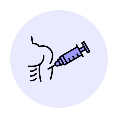 Aşılama web simgesi, vektör illüstrasyonu