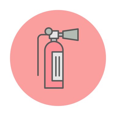 Yangın söndürücüsü. Web simgesi vektörü