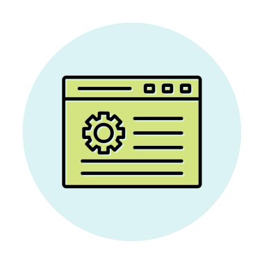 Ağ ayarı. Web simgesi basit illüstrasyon 