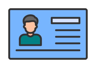 Visa belgesi simgesinin vektör illüstrasyonu 