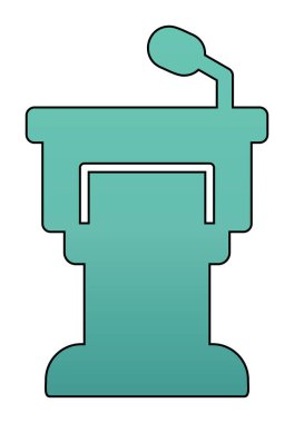 Podyum simgesinin vektör illüstrasyonu 