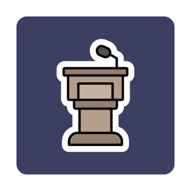 Podyum simgesinin vektör illüstrasyonu 