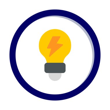 ampul ışığı simgesi, vektör illüstrasyonu 