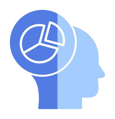 Basit Pasta Grafiği simgesi, vektör illüstrasyonu