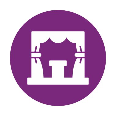 sahne ikonu vektör illüstrasyonu