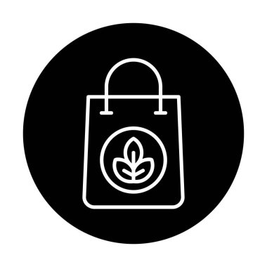 Eko Torba ikon vektör illüstrasyonu                  