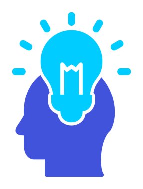 Beyin yaratıcı fikir kavramı vektör illüstrasyonu