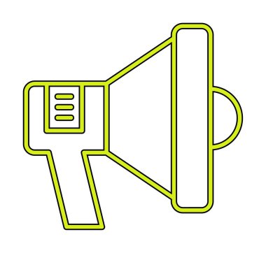 megafon simgesi vektörü web ve mobil tasarımınız için beyaz arkaplanda izole edilmiş, megafon logosu konsepti 