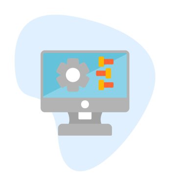 Ayarları web simgesi, vektör çizim              