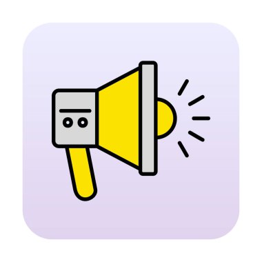 megafon simgesi vektörü web ve mobil tasarımınız için beyaz arkaplanda izole edilmiş, megafon logosu konsepti 