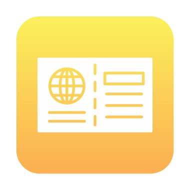 Kartpostal simgesi, vektör illüstrasyonu basit tasarım