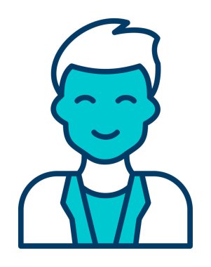 Doktor. Web simgesi basit illüstrasyon